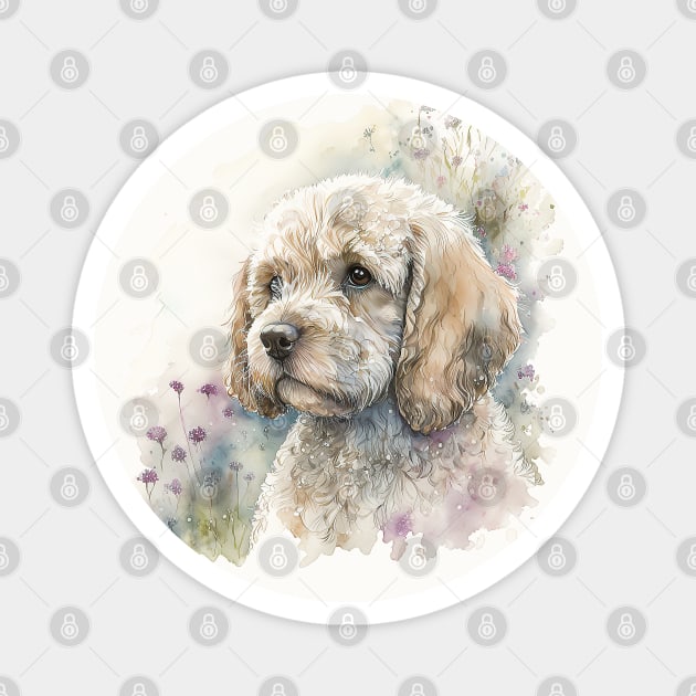 Cockapoo -- Original Watercolour Art Magnet by DankFutura